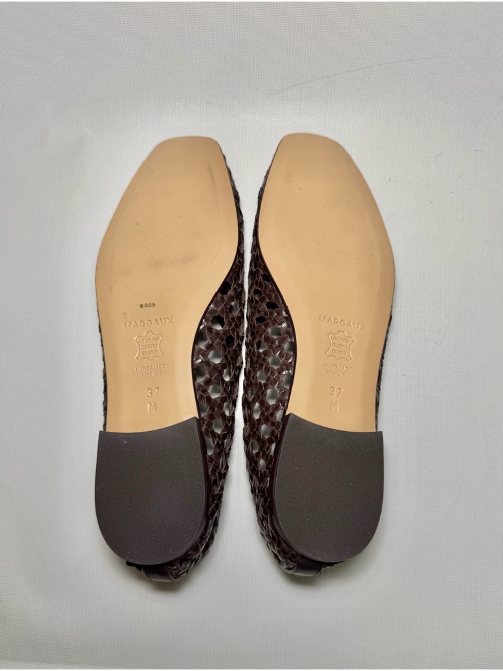 Margaux Woven Paz Brown Leather Flats - Picture 5 of 8